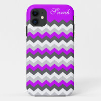 Purple Monogram Chevron ZigZag - Pick Your Colour!