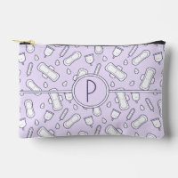Purple Monogram Cute Cartoon Pad Period