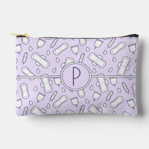 Purple Monogram Cute Cartoon Pad Period  Accessory Pouch