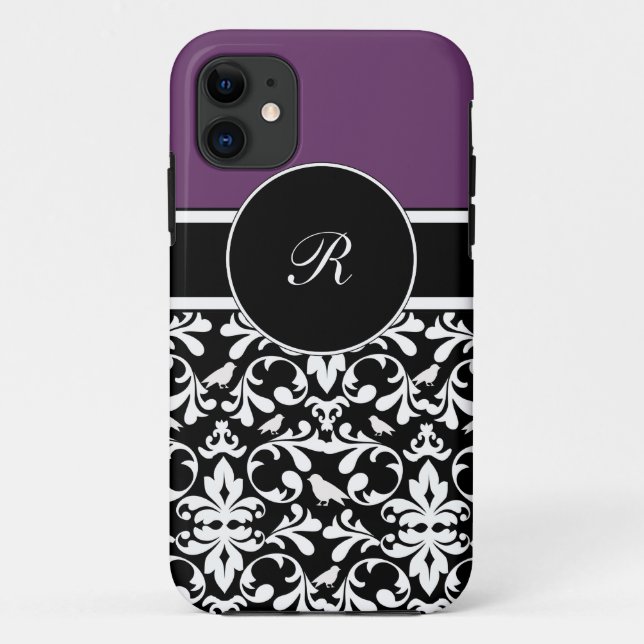 Purple Monogram iPhone 5 Cases (Back)