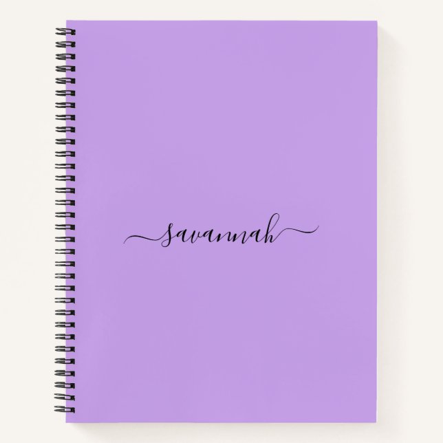 Purple  Monogram Sketchbook  Notebook (Front)
