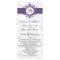 purple monogram Wedding program