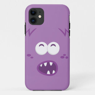 Purple Monster Face iPhone Case