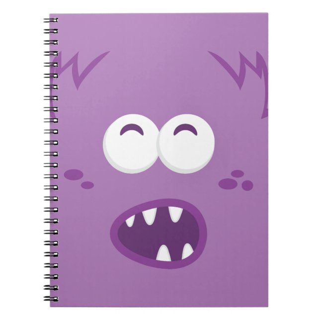 Purple Monster Face Notebook (Front)