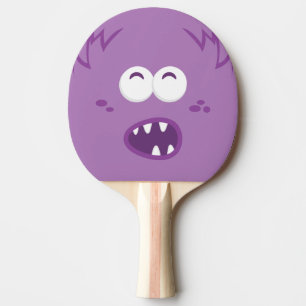 Purple Monster Face Ping Pong Paddle