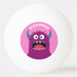 Purple Monster Personalize Ping Pong Ball