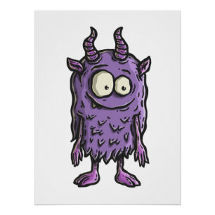 Purple Monster Poster