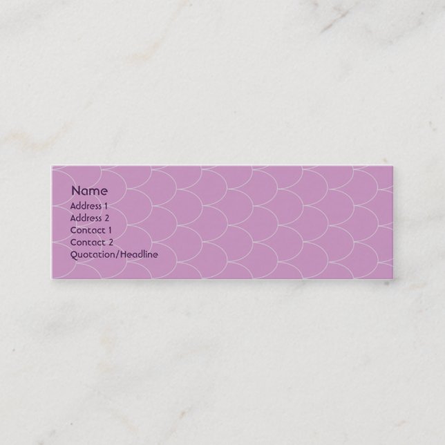 Purple Monster - Skinny Mini Business Card (Front)