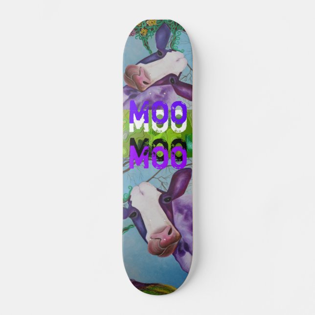 Purple MOO COW Skateboard (Front)