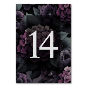 Purple Moody Floral Table 14 Number