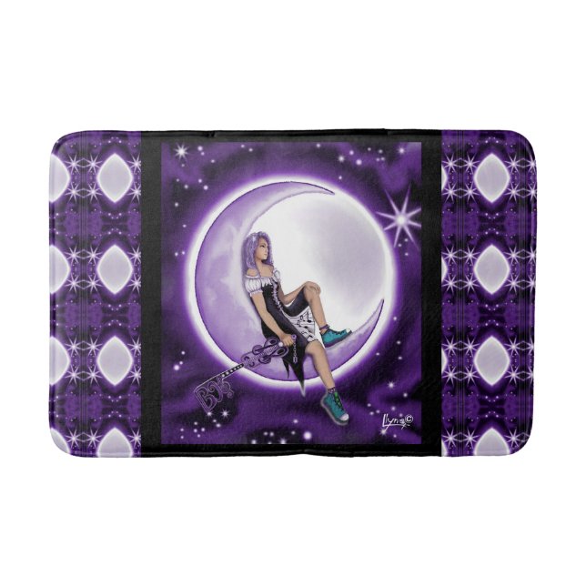 Purple Moon Child Bath Mat (Front)