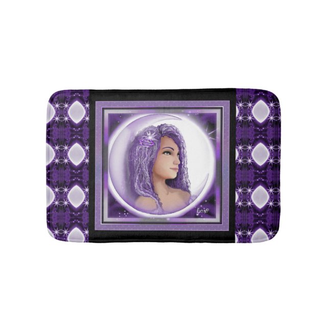Purple Moon Child Bath Mat (Front)