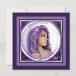 Purple Moon Child blank card