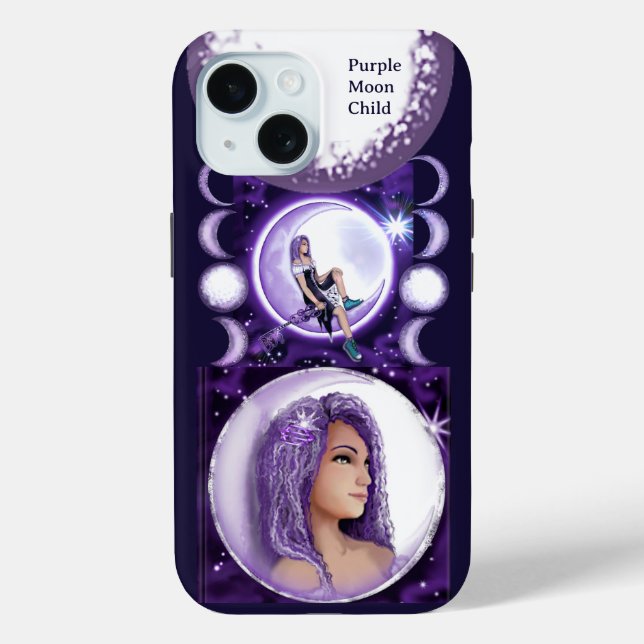 Purple Moon Child Case-Mate iPhone Case (Back)