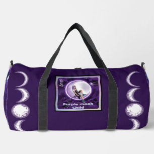 Purple moon child duffle bag