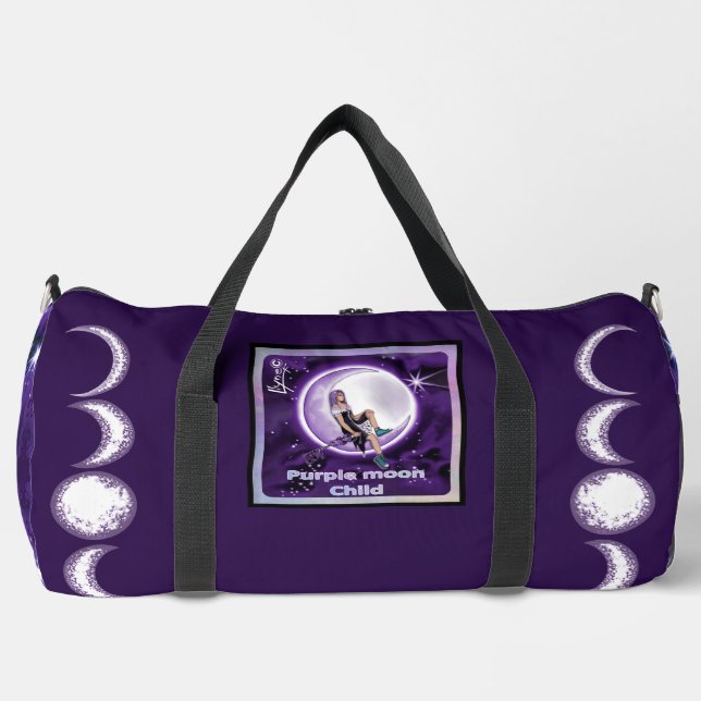 Purple moon child duffle bag (Front)