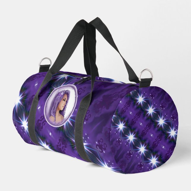 Purple moon child duffle bag (Left Corner)