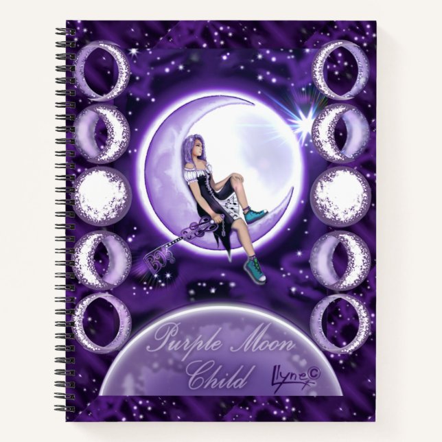 Purple moon child notebook (Front)