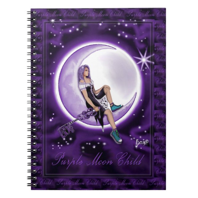 Purple moon child notebook (Front)