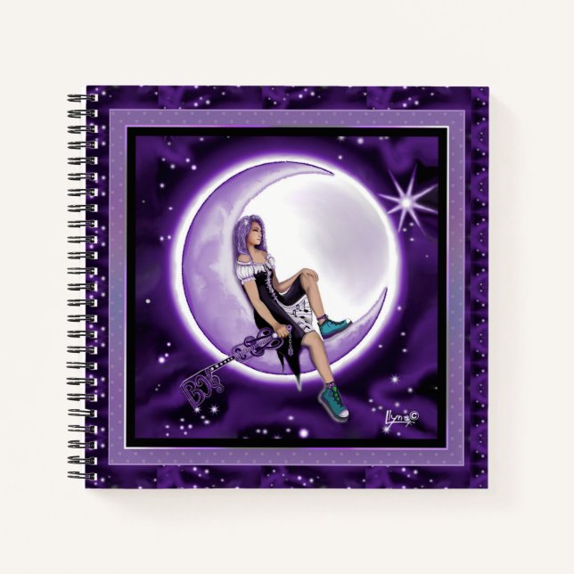 Purple moon child notebook (Front)