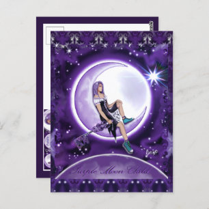 Purple Moon Child Postcard