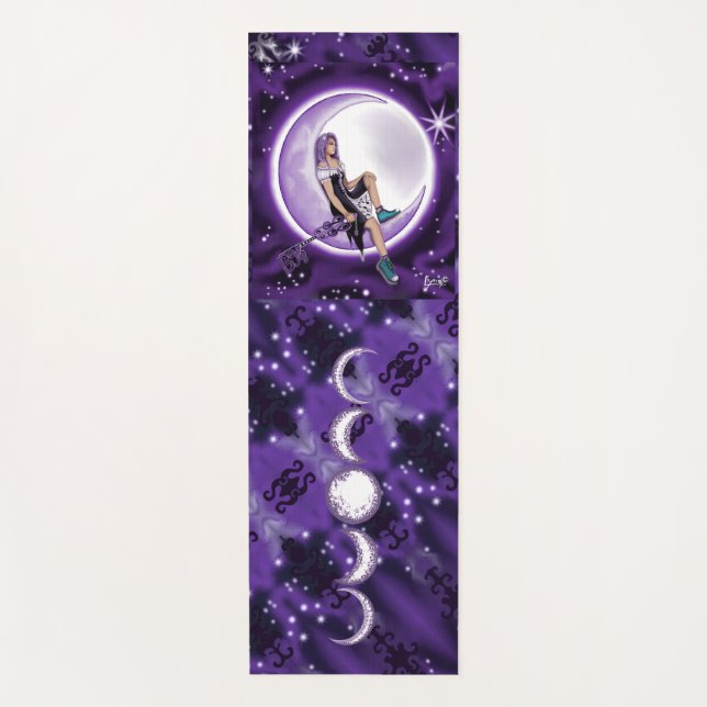 Purple moon Child Yoga Mat (Front)