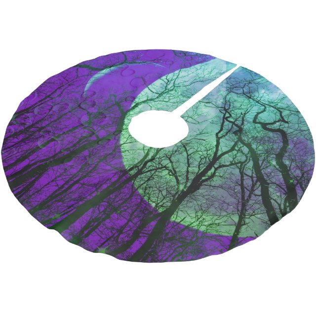 Purple moon forest customise colour tree skirt (Angled)