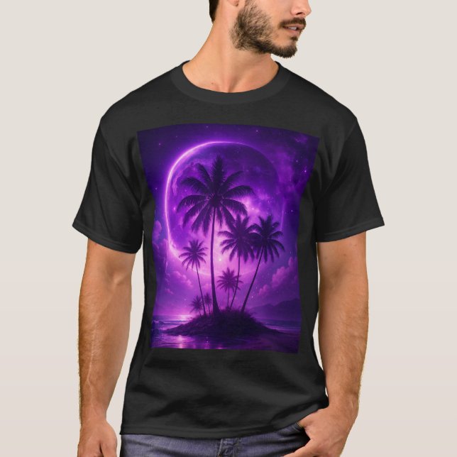 Purple Moon Island Dreamscape T-Shirt (Front)