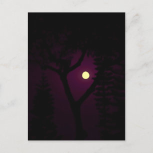 Purple moon postcard