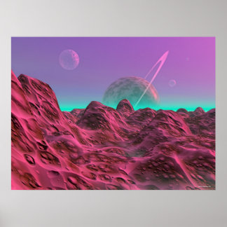 Purple Moon Poster