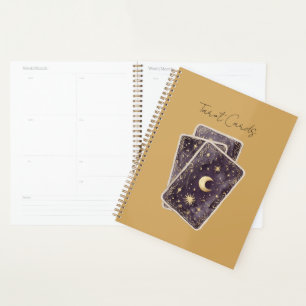 Purple Moon Stars Tarot Cards Planner