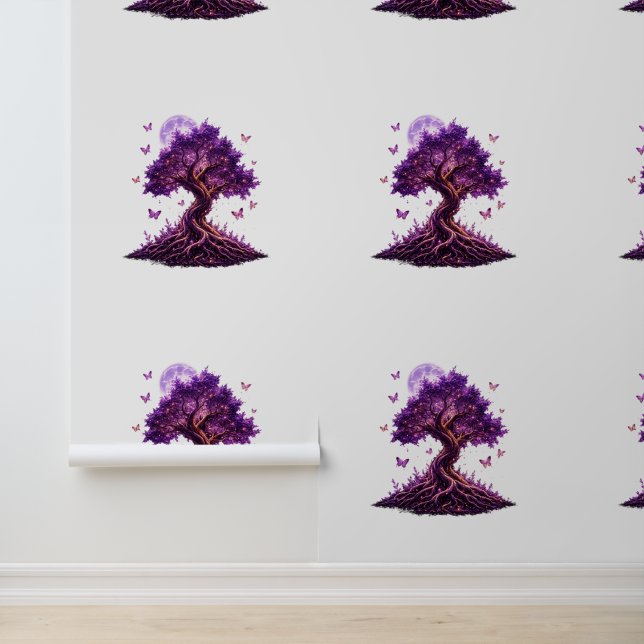 Purple Moon Tree Fantasy Wallpaper (Application)