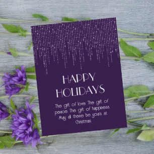 Purple moonlight elegant sparkly stylish card