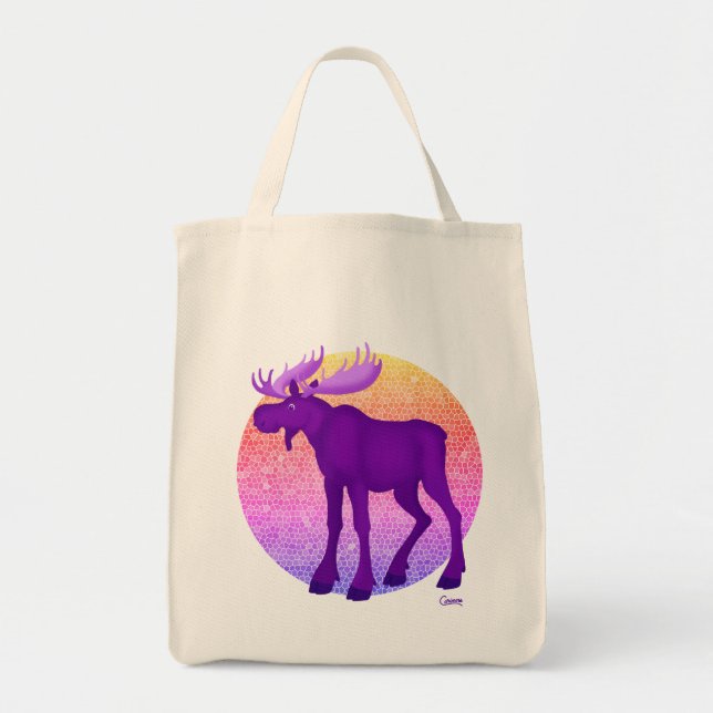 Purple Moose - Grocery Tote Bag (Front)