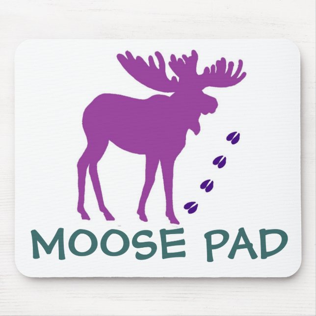 Purple MOOSE Pad Mouse Mat (Front)
