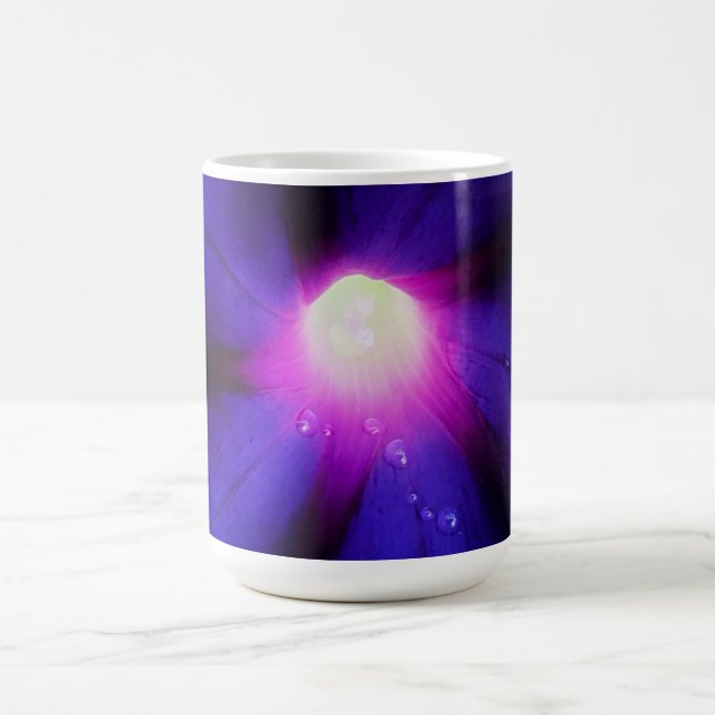 Purple Morning Glory Flower  Coffee Mug (Center)