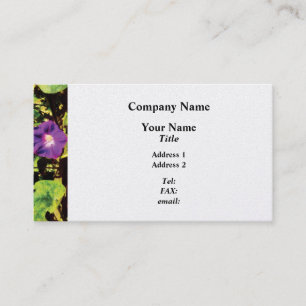 Purple Morning Glory  - Platinum Finish Business Card