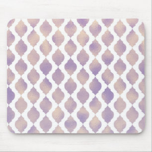 Purple Moroccan Chic Pretty Glam Pattern Mouse Mat