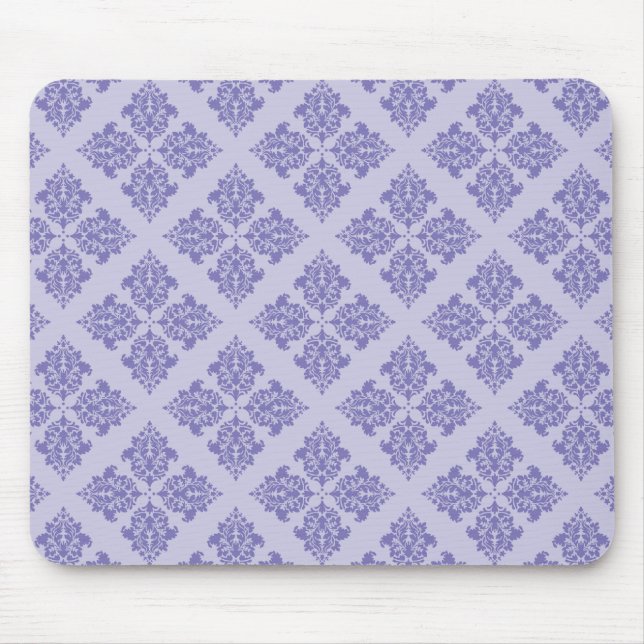 Purple Moroccan Damask Mouse Mat (Front)