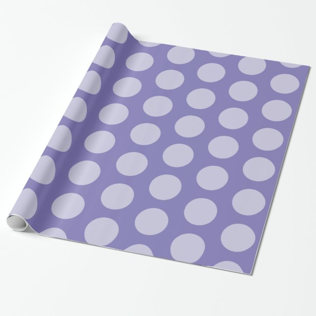 Purple Moroccan Moods Dots Wrapping Paper (Unrolled)