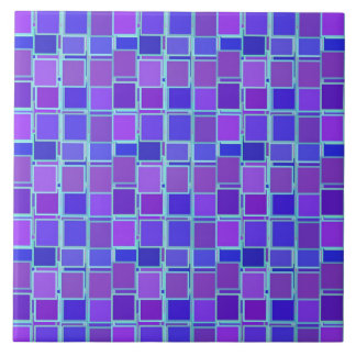 Purple Mosaic Squares Tile Pattern