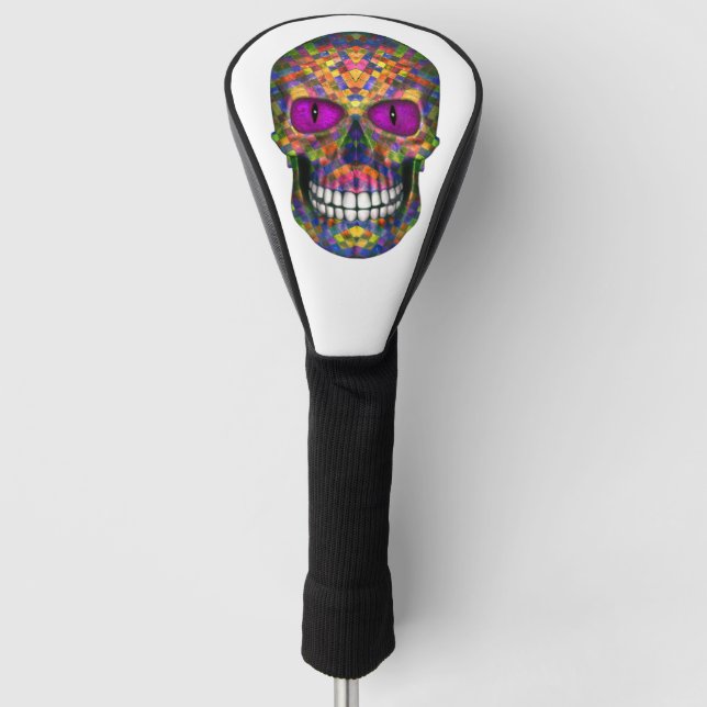 Purple Mosaic  Sugar Skull Zombie Driver  Covers (Front)