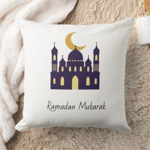    Purple Mosque & Crescent Moon Pillow 