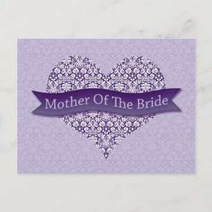 Purple Mother of the Bride Postcard