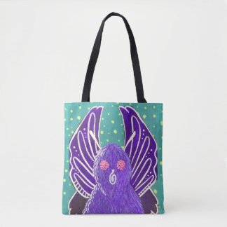 Purple Mothman tote Bag