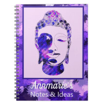 Purple Motivational Buddha Head Personalised