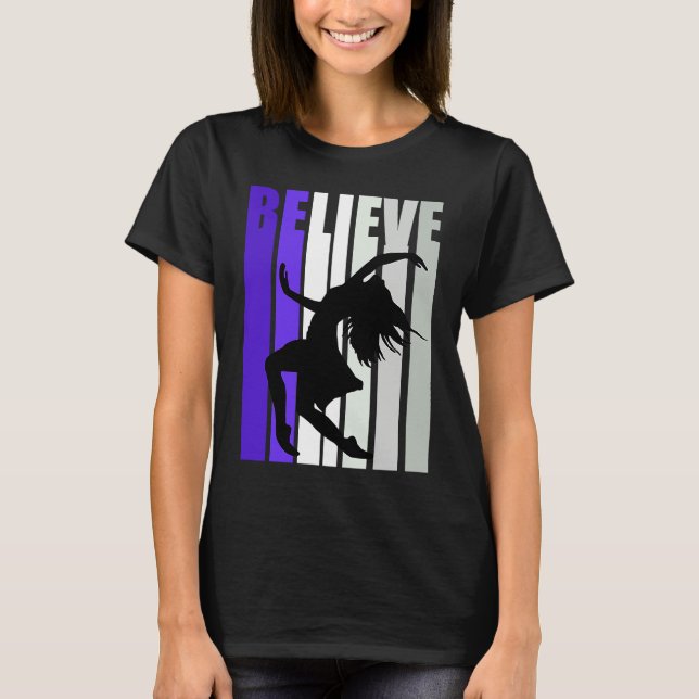 Purple Motivational Girls Dance Musical Theatre Gr T-Shirt (Front)