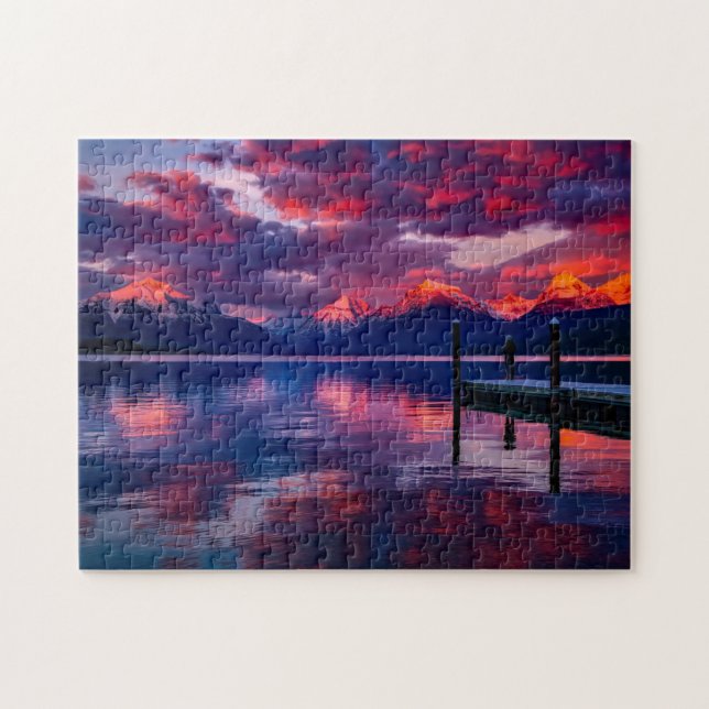 Purple Mountain Art Scenic Puzzles Complex Jigsaw  (Horizontal)