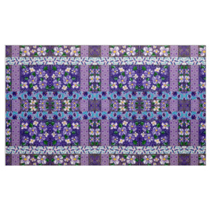 Purple Mountain Flowers Fabric