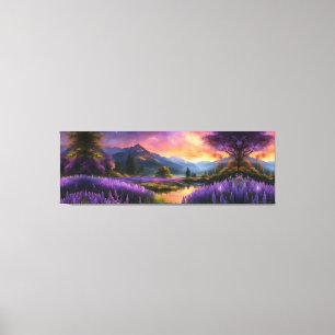 Purple Mountain Valley Sunrise  Canvas Print